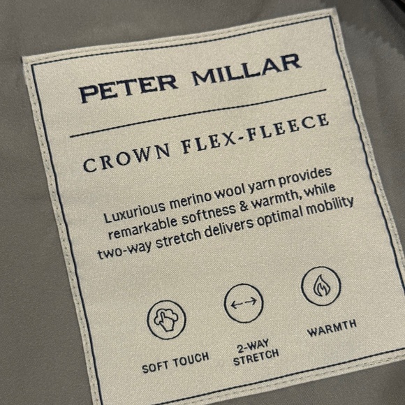 Peter Millar Men's Large British Grey Crown Flex Fleece Vest MSRP $495 - Picture 11 of 13